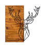 Wallity Deer1 Accesorio Decorativo de Pared de Madera y Metal